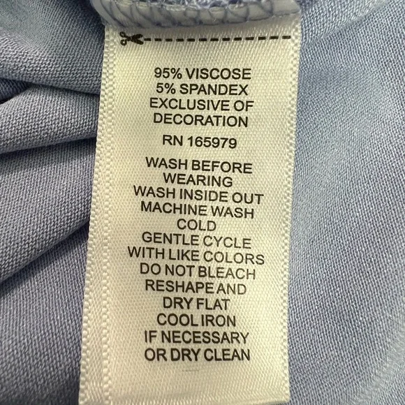 Women's Cupio “Juliana” Periwinkle Short Sleeve Top - Picture 7 of 7